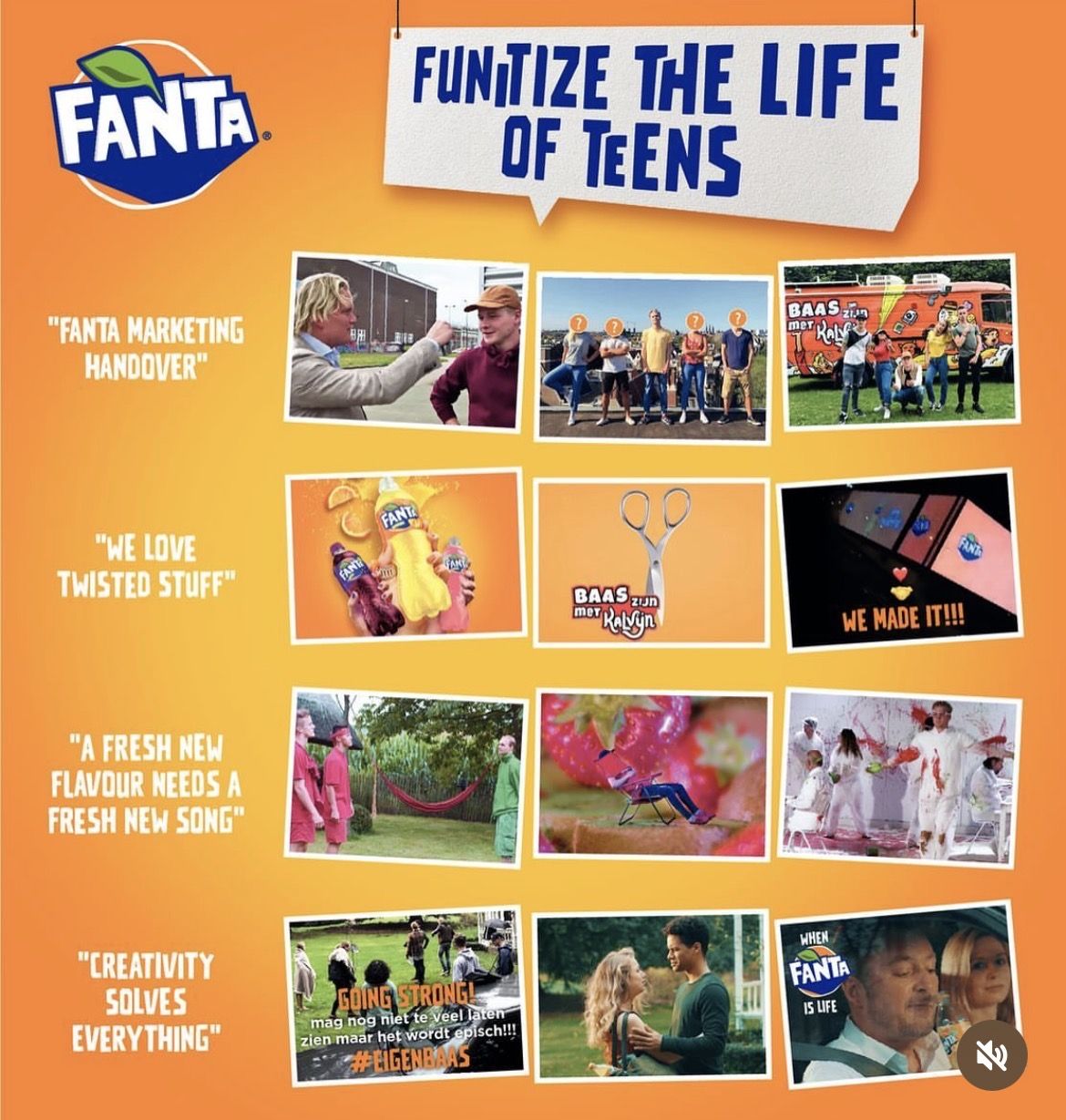 Fanta campagnebeeld: Funitize the life of teens